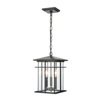 Oak Park Three Light Outdoor Pendant in Matte Black (45|89365/3)