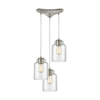 Josie Three Light Pendant in Satin Nickel (45|85213/3)