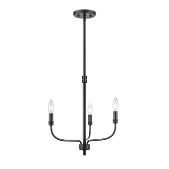 Newland Three Light Chandelier in Matte Black (45|81515/3)