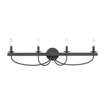 Williamson Four Light Vanity in Black (45|75076/4)