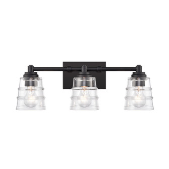 Pulsate Three Light Vanity in Matte Black (45|67982/3)