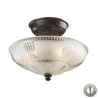 Restoration Three Light Semi Flush Mount in Oiled Bronze (45|66335-3-LA)