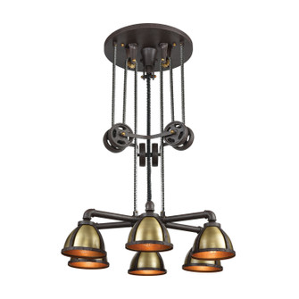 Torque Six Light Chandelier in Vintage Rust (45|65154/6)