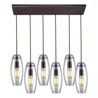 Menlow Park Six Light Pendant in Oil Rubbed Bronze (45|60044-6RC)