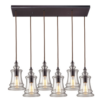 Menlow Park Six Light Pendant in Oil Rubbed Bronze (45|60042-6RC)