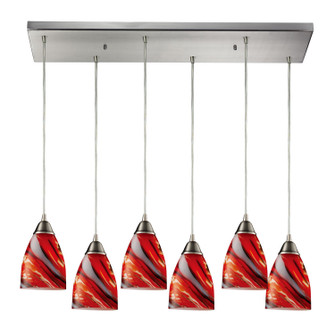 Pierra Six Light Pendant in Satin Nickel (45|527-6RC-CY)