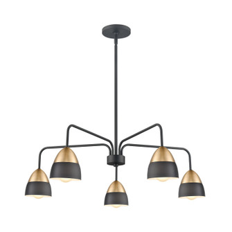 Milla Five Light Chandelier in Charcoal Black (45|52228/5)