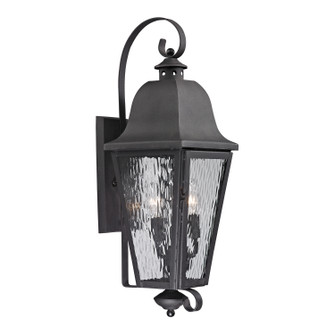 Forged Brookridge Three Light Outdoor Wall Sconce in Charcoal (45|47102/3)