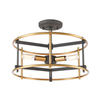 Millington Three Light Semi Flush Mount in Charcoal (45|46651/3)