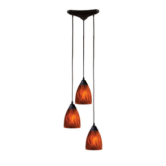 Classico Three Light Pendant in Dark Rust (45|406-3ES)