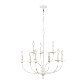 Hartford Nine Light Chandelier in Farmhouse White (45|28903/6+3)