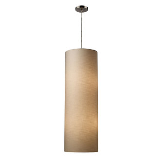 Fabric Cylinders Four Light Pendant in Satin Nickel (45|20160/4)
