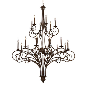 Gloucester 18 Light Chandelier in Weathered Bronze (45|15044/12+6)