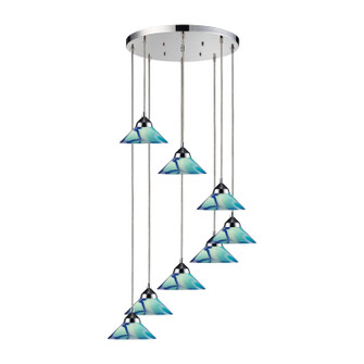 Refraction Eight Light Pendant in Polished Chrome (45|1477/8R-CAR)