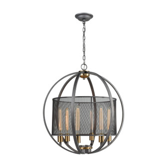 Ellicott Six Light Chandelier in Weathered Zinc (45|12171/6)