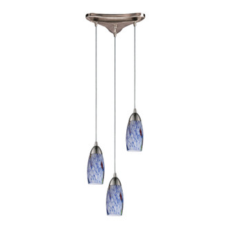 Milan Three Light Pendant in Satin Nickel (45|110-3BL)