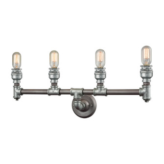 Cast Iron Pipe Four Light Vanity in Weathered Zinc (45|10685/4)