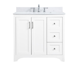 Moore Bathroom Vanity Set in White (173|VF17036WH-BS)