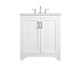 Moore Single Bathroom Vanity in White (173|VF17030WH)