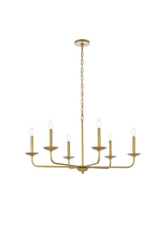 Cohen Six Light Pendant in Brass (173|LD812D36BR)