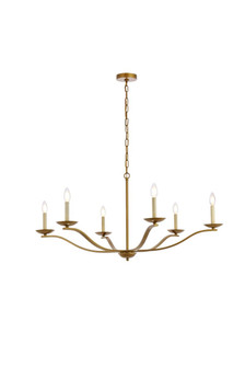 Trey Six Light Pendant in brass (173|LD641D42BR)