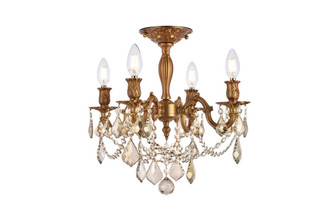 Rosalia Four Light Flush Mount in French Gold (173|9204F17FG-GT/RC)