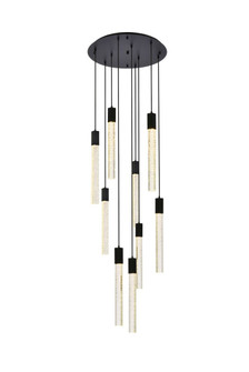 Weston Nine Light Pendant in Black (173|2067D24BK)