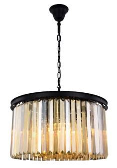 Sydney Eight Light Chandelier in Matte Black (173|1238D26MB-GT/RC)