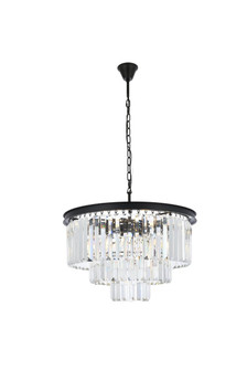 Sydney Nine Light Chandelier in Matte Black (173|1231D26MB/RC)