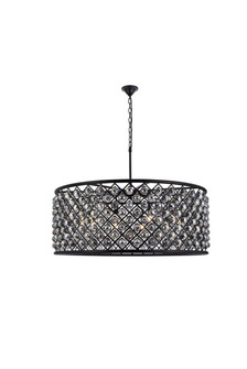 Madison Ten Light Chandelier in Matte Black (173|1214G43MB-SS/RC)