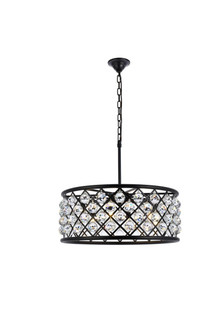 Madison Six Light Chandelier in Matte Black (173|1214D25MB/RC)