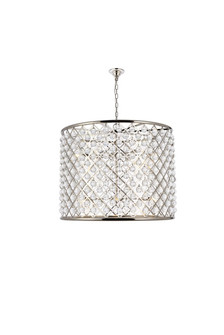 Madison 12 Light Chandelier in Polished Nickel (173|1204D35PN/RC)