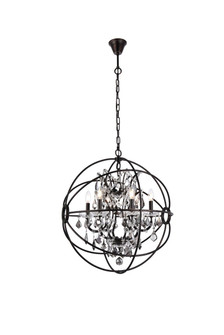 Geneva Six Light Chandelier in Dark Bronze (173|1130D25DB-SS/RC)