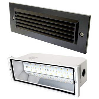 Die Cast LED Step Light Louver Face Plte in All Black (507|ELST81B)