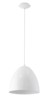 Coretto One Light Pendant in Steel / Glossy White (217|92717A)