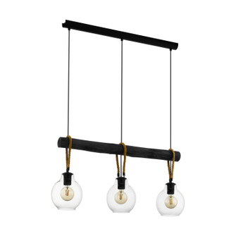 Roding Three Light Pendant in Structured Black (217|43618A)