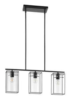 Loncino Three Light Island Pendant in Structured Black (217|205297A)