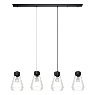 Montey Four Light Pendant in Matte Black (217|202126A)