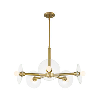 Litto Five Light Chandelier in Brushed Gold (43|D294C-5CH-BG)
