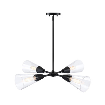 Norro Four Light Chandelier in Matte Black (43|D290M-4CH-MB)