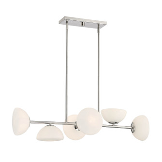 Zio Six Light Island Pendant in Polished Nickel (43|D270H-IS-PN)