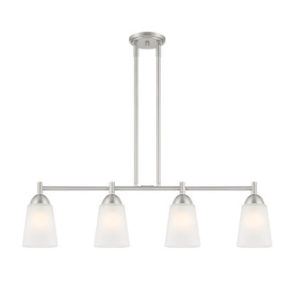 Malone Four Light Island Pendant in Brushed Nickel (43|D267M-IS-BN)