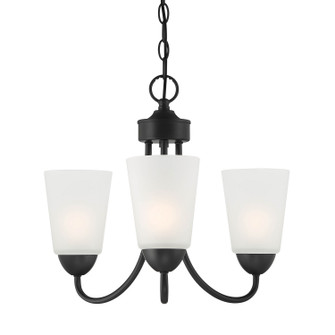 Malone Three Light Chandelier in Matte Black (43|D267M-3CH-MB)