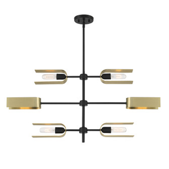 U Turn Six Light Island Pendant in Matte Black (43|D263M-IS-MB)