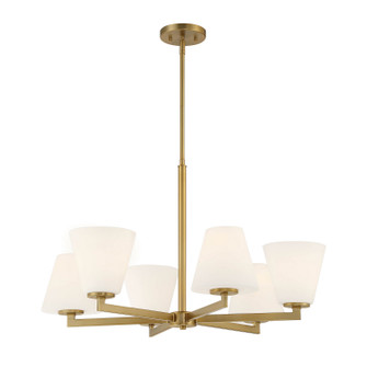 Palmyra Six Light Chandelier in Brushed Gold (43|D255M-6CH-BG)