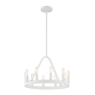 Carousel Ten Light Chandelier in Matte White (43|D254C-10CH-MW)