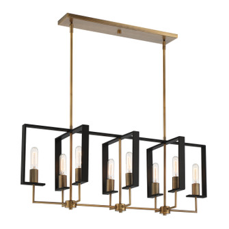 Chicago PM Eight Light Island Pendant in Old Satin Brass (43|D233M-IS-OSB)