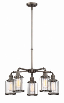 Anson Five Light Chandelier in Satin Copper Bronze (43|91385-SCB)