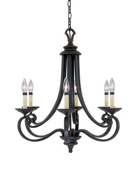 Barcelona Six Light Chandelier in Natural Iron (43|9036-NI)