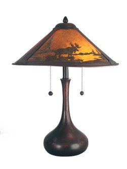 Classic Mica Two Light Table Lamp in Antique Bronze (155|TT80484)